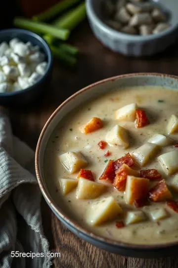 Classic New England Clam Chowder: A Comforting Coastal Classic presentation