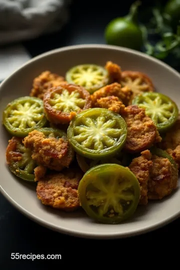 Classic Southern Fried Green Tomatoes presentation