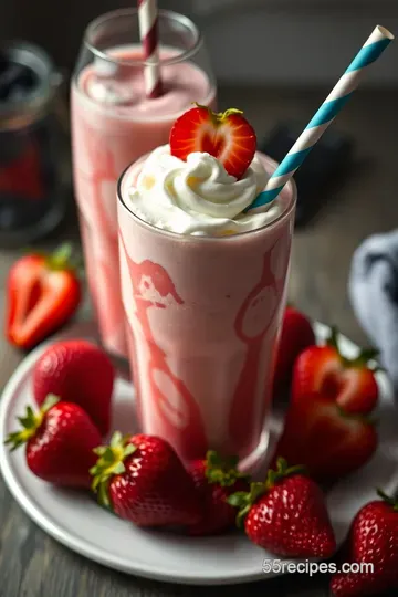 Classic Strawberry Milkshake: A Creamy Delight presentation