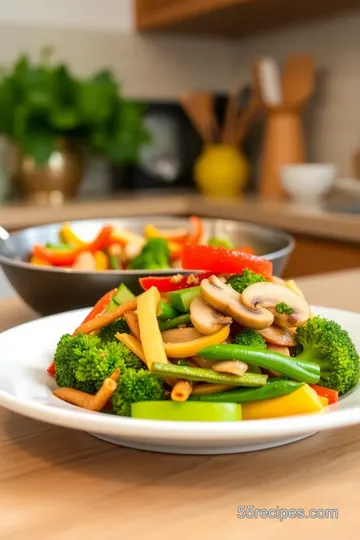 Colorful Veggie Stir-Fry in a Stir Fry Pan steps