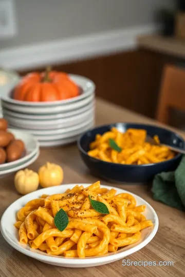 Marry Me Pumpkin Pasta presentation