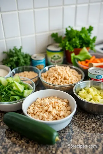 Mediterranean Tuna Quinoa Bowl ingredients