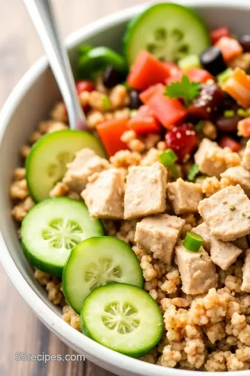 Mediterranean Tuna Quinoa Bowl presentation