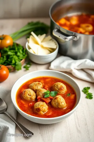 Hearty Minestrone Soup with Meatballs ingredients