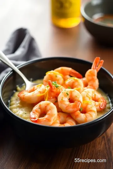 Easy Shrimp and Grits with Rotel presentation