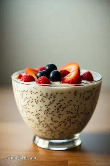 Creamy Almond Milk Chia Pudding presentation