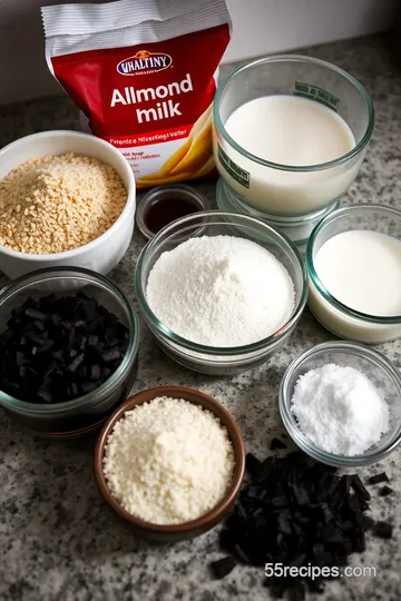 Creamy Almond Milk Powder Pudding ingredients