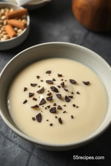 Creamy Almond Milk Powder Pudding presentation