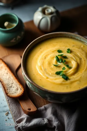 Creamy Coconut Milk Curry Soup presentation