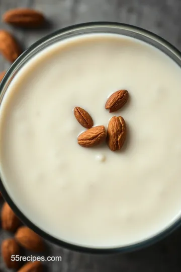 Creamy Homemade Silk Almond Milk presentation