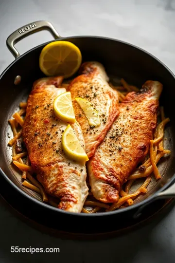 Crispy Pan-Fried Trout with Lemon Herb Butter presentation