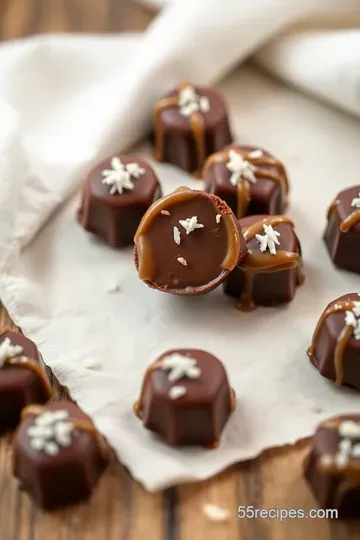 Decadent Chocolate Caramel Candies presentation