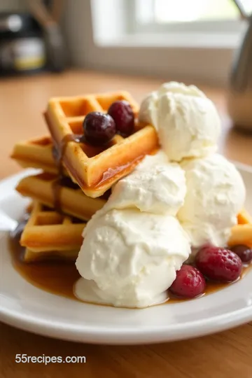 Decadent Waffles with Ice Cream Delight steps