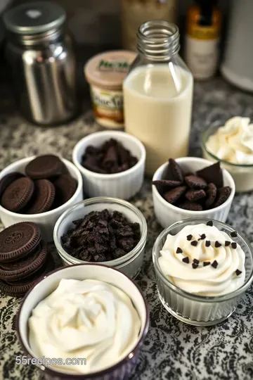Delicious Cookies and Cream Milkshake ingredients
