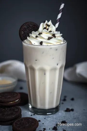 Delicious Cookies and Cream Milkshake presentation