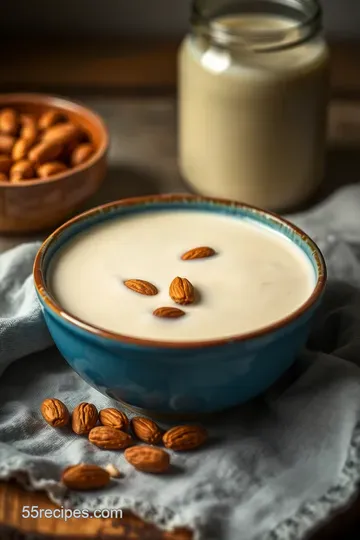 Deliciously Creamy Almond and Cashew Milk presentation
