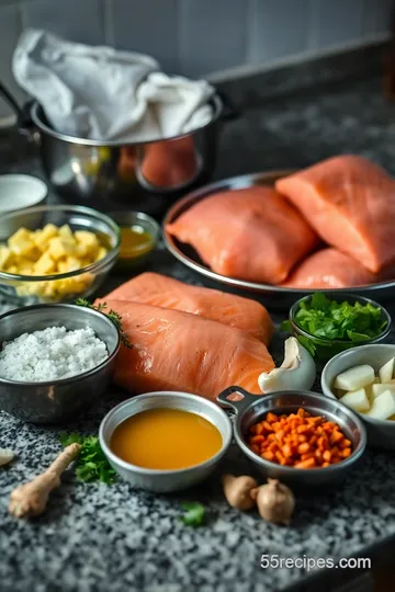 Easy Coconut Curry Salmon ingredients