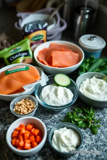 Elegant Chatelaine Smoked Salmon Cucumber Rolls ingredients
