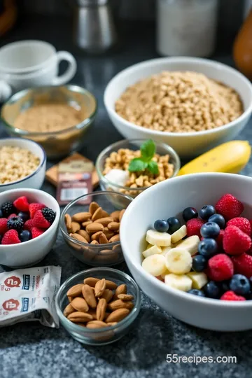 Energizing Quinoa Breakfast Bowl with Fruit and Nuts ingredients