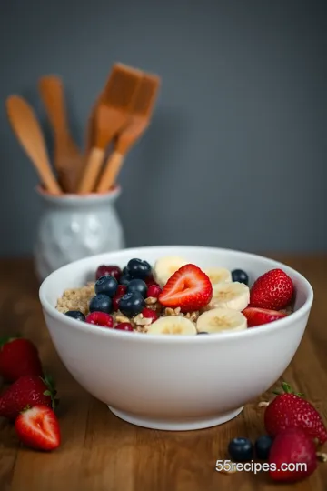 Energizing Quinoa Breakfast Bowl with Fruit and Nuts presentation