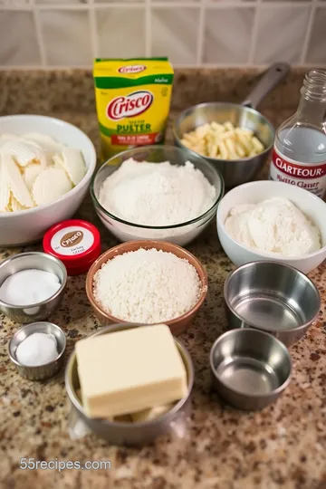 Flaky and Tender Pie Crust with Crisco ingredients