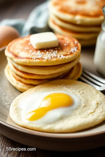 Fluffy Lactose-Free Dry Milk Pancakes presentation