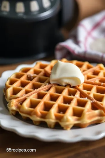 Fluffy Waffle Recipe No Milk presentation