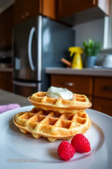 Fluffy Waffle Recipe No Milk steps