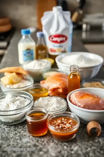 Crispy Fried Chicken with Sweet Spicy Honey Sauce ingredients