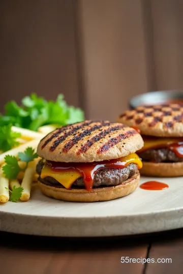 Ultimate Grilled Cheeseburgers with Tangy Sauce presentation