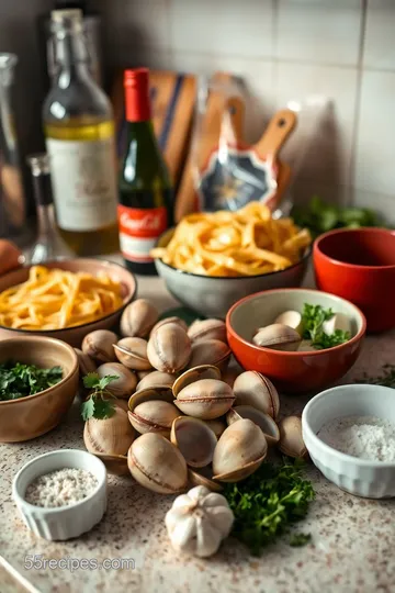 Linguine Vongole ingredients