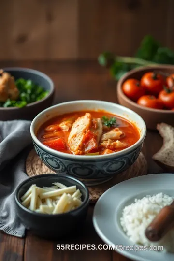 Hearty & Flavorful Spicy Chicken Soup presentation