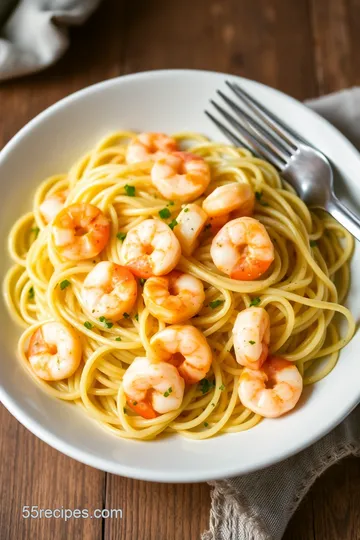 Old Bay Shrimp and Linguine presentation