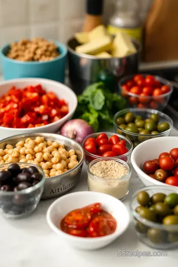 One-Pan Mediterranean Chickpea Bake ingredients