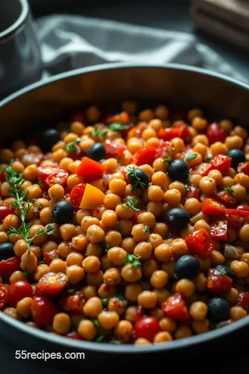 One-Pan Mediterranean Chickpea Bake presentation