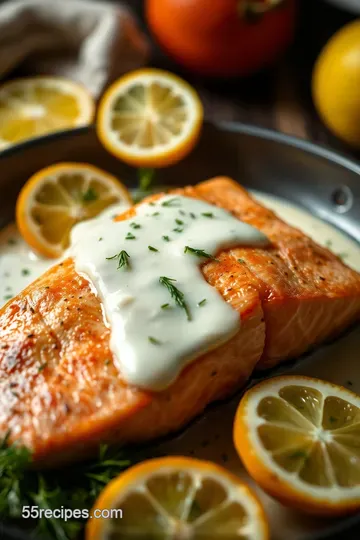 Pan-Seared Kokanee Salmon with Lemon-Dill Cream Sauce presentation