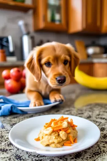 Peanut Butter and Banana Lick Mat Treats for Paws steps