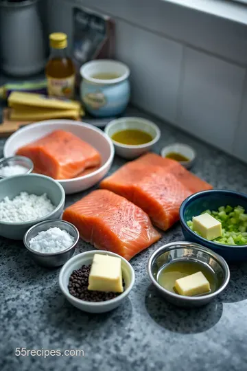 Perfectly Pan-Seared Coho Salmon with Lemon-Dill Butter ingredients