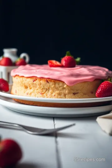 Pink Strawberry Bliss Cake presentation