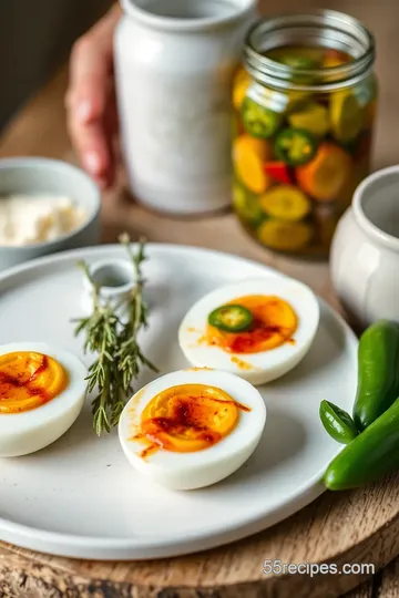 Spicy Pickled Eggs Recipe presentation