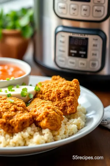 Pressure Cooker Fried Chicken presentation