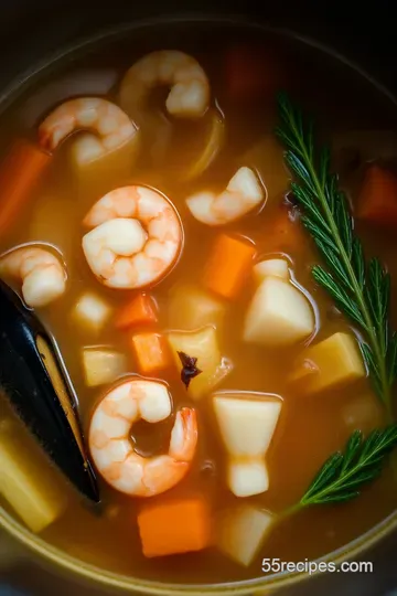 Rich and Flavorful Seafood Stock presentation