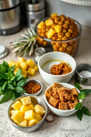 Roasted Pineapple Chunks in Cast Iron ingredients