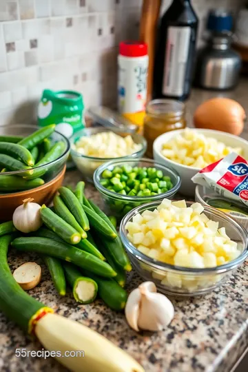 Yellow Curry Okra Medley ingredients