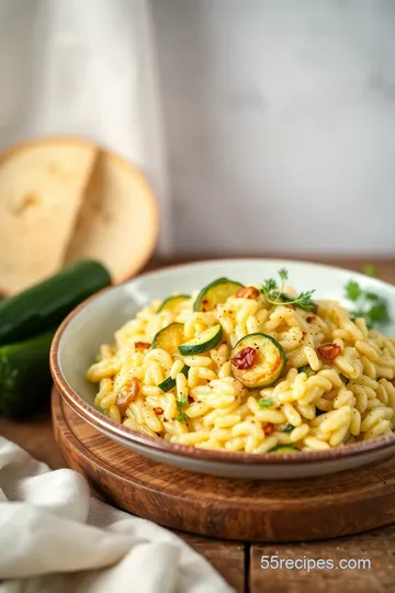 Sautéed Zucchini Risotto | Creamy Delight presentation