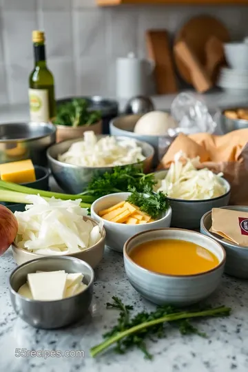 Savory Longhorn Onion Soup with a Cheesy Twist ingredients