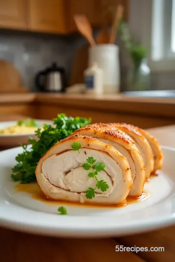 Chicken and Cheese Jalouise Roulade steps