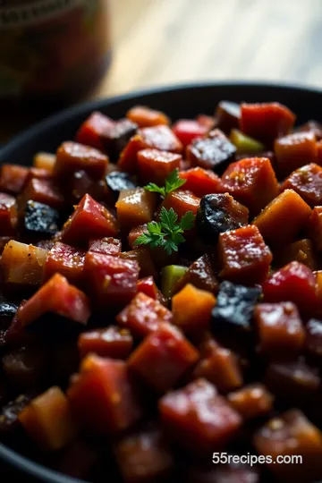 Sicilian Caponata Recipe presentation