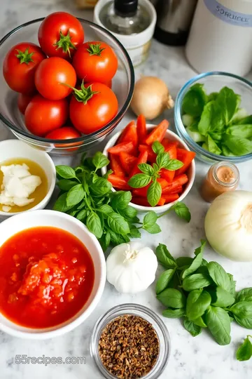 Simmered Tomato Sauce with Fresh Herbs ingredients