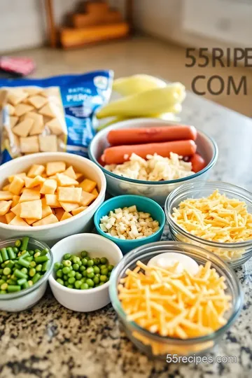 Crockpot Pierogi Casserole with Kielbasa ingredients